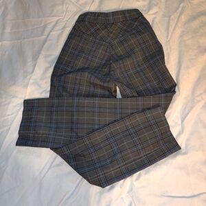 Rag and Bone Gray and Blue Plaid Pants Size 00